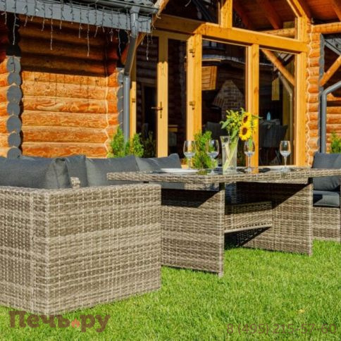 Комплект мебели Royal Family Karl с обеденным столом серого цвета фото 5