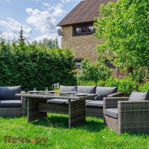 Комплект мебели Royal Family Karl с обеденным столом серого цвета фото 8