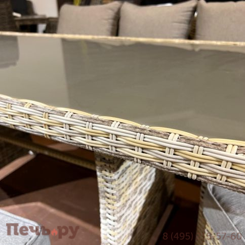 Комплект мебели Royal Family Zoya из искусственного ротанга бежевого цвета фото 10