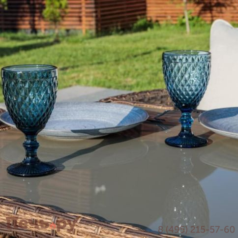 Комплект мебели Royal Family Zoya из искусственного ротанга коричневого цвета фото 10