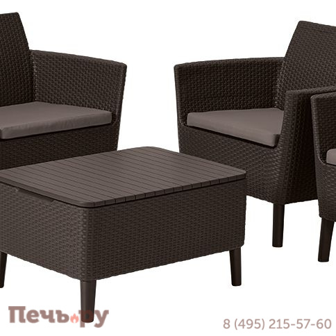 Комплект мебели Gardeck Салемо сет (Salemo set) коричневый фото