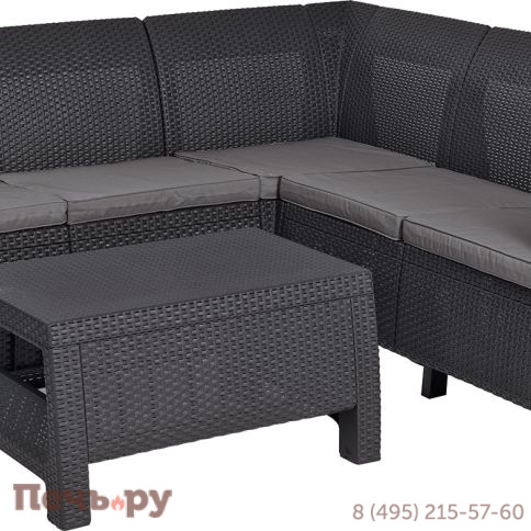 Комплект мебели угловой Gardeck Корфу Релакс Сет (Corfu II Relax Set) графит фото