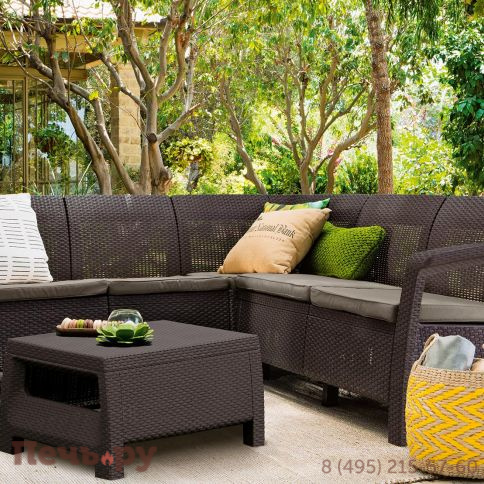 Комплект мебели угловой Gardeck Корфу Релакс Сет (Corfu II Relax Set) коричневый фото 3