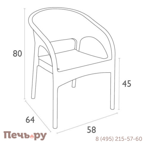 Комплект пластиковой мебели Siesta Contract Miami Panama фото 5