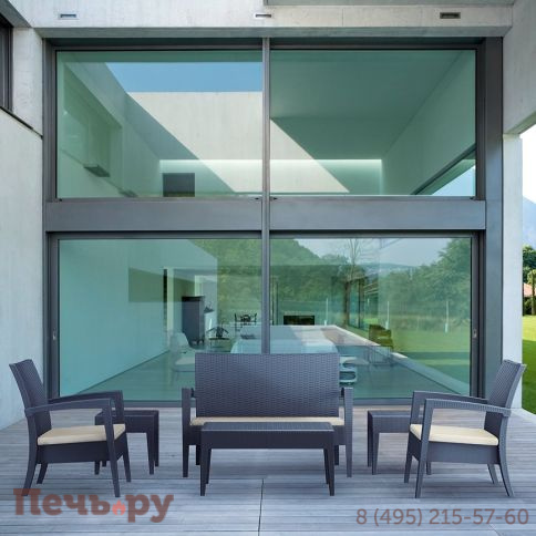 Комплект пластиковой плетеной мебели Siesta Contract Miami Lounge Set фото 5