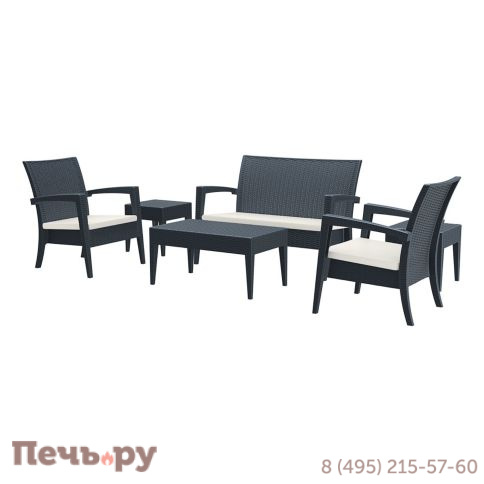 Комплект пластиковой плетеной мебели Siesta Contract Miami Lounge Set фото