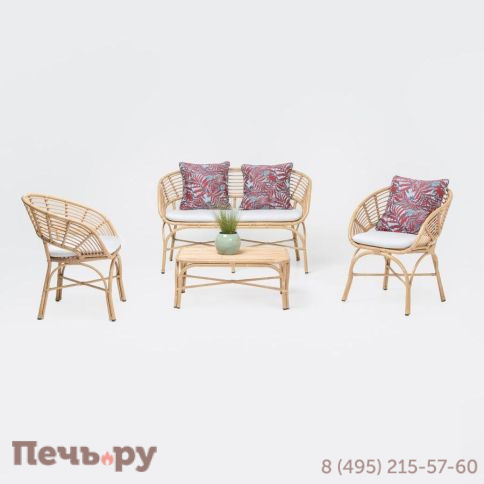 Комплект плетеной лаунж мебели RosaDesign Coconut фото