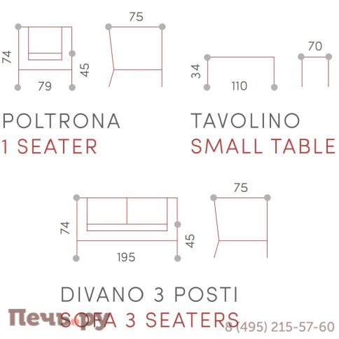 Комплект плетеной мебели Grattoni Cuba фото 2