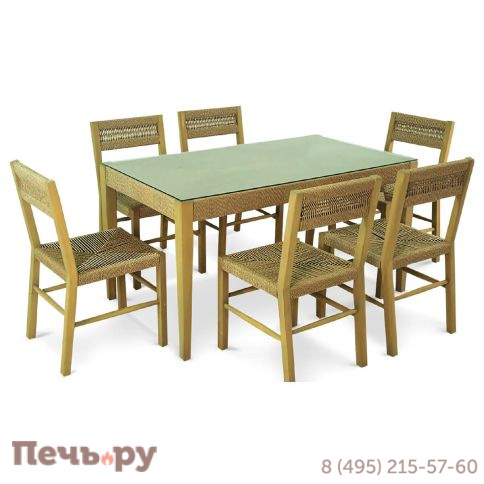 Комплект плетеной мебели Gardeck Mokka Bali обеденный на 6 персон фото