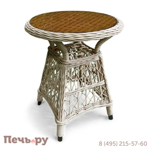 Комплект плетеной мебели Gardeck Мokka Loreto (стол кофейный круглый, 2 кресла), Бежевый фото 6