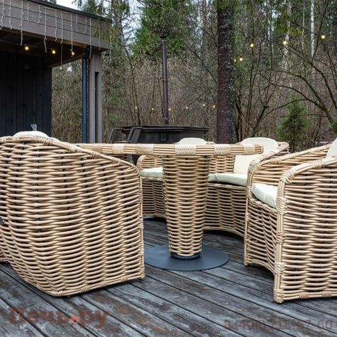 Комплект плетеной мебели Gardeck Мokka Majorca соломенный фото 2