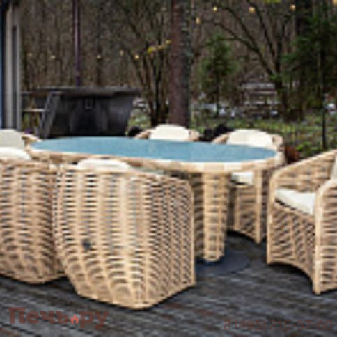 Комплект плетеной мебели Gardeck Мokka Majorca соломенный фото 4