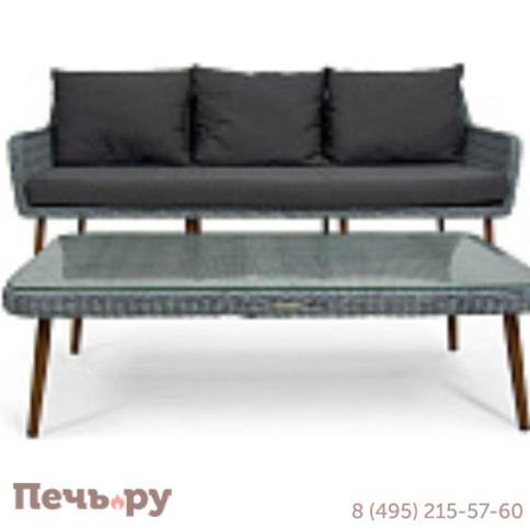 Комплект плетеной мебели Gardeck Mokka Rimini (стол кофейный, 2 кресла, диван 3 х-местный) фото 10