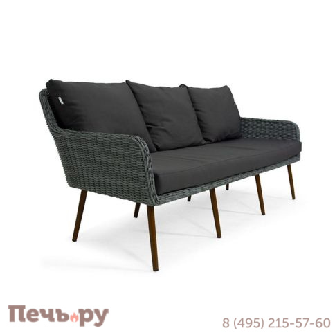 Комплект плетеной мебели Gardeck Mokka Rimini (стол кофейный, 2 кресла, диван 3 х-местный) фото 4