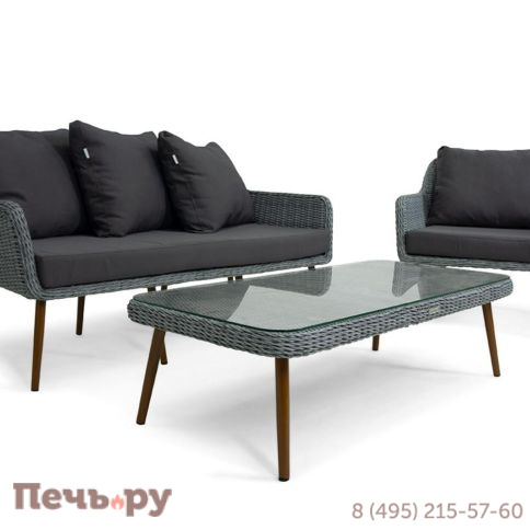 Комплект плетеной мебели Gardeck Mokka Rimini (стол кофейный, 2 кресла, диван 3 х-местный) фото 9