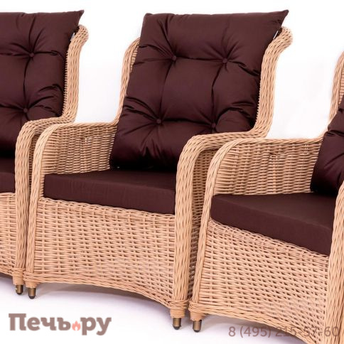 Комплект плетеной мебели Gardeck Мokka San Marino (стол обеденный, 8 кресел), Бежевый фото 9