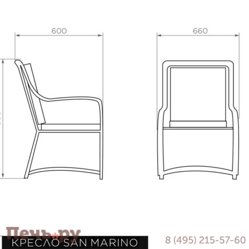 Комплект плетеной мебели Gardeck Мokka San Marino (стол обеденный, 8 кресел), Бронзовый фото 17