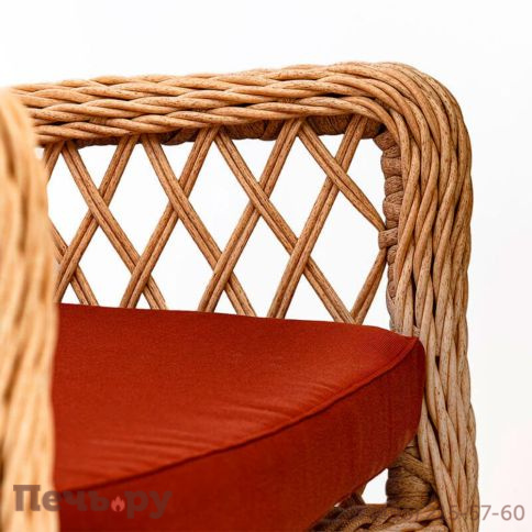 Комплект плетеной мебели Gardeck Mokka Bella Family Mokka Villa Rosa (4 кресла) + 4 подушки фото 7