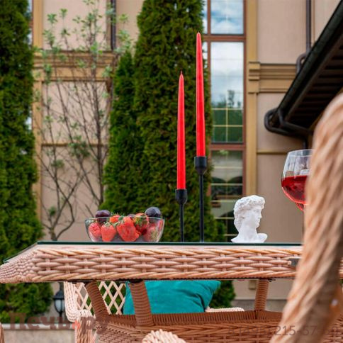 Комплект плетеной мебели Gardeck Mokka Villa Rosa (6 кресел) + 6 подушек фото 2