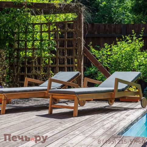 Комплект шезлонгов Royal Family PAOLO на колесиках из акации(teaklook) фото 4