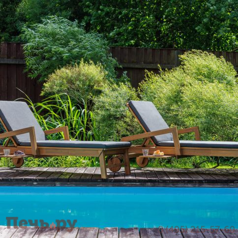 Комплект шезлонгов Royal Family PAOLO на колесиках из акации(teaklook) фото 7