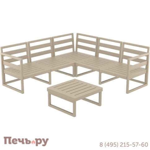 Комплект угловой пластиковой мебели Tagliamento Mykonos фото 6