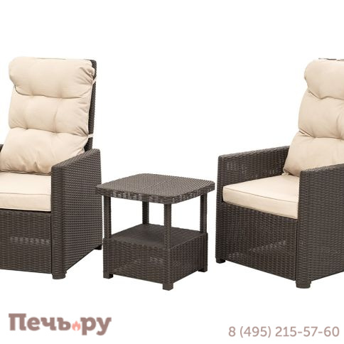 Комплект уличной мебели Gardeck B:Rattan MANCHESTER OTTO SET 2, цвет венге фото 3