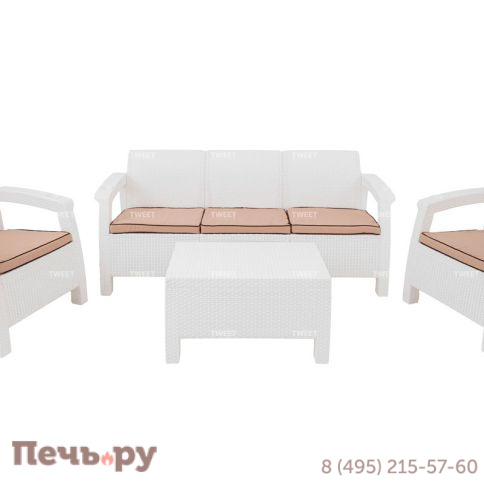 Комплект уличной мебели Gardeck Tweet Terrace Set Max, белый фото