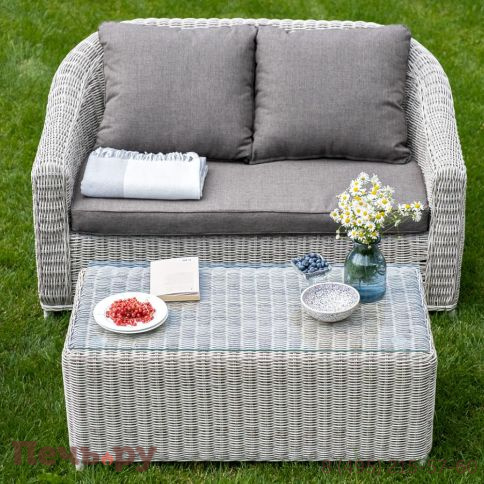 Кон Панна 4SiS столик журнальный из искусственного ротанга, цвет бежевый фото 2