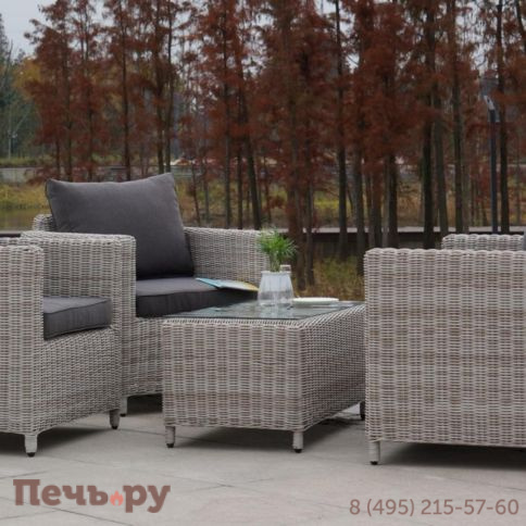 Кон Панна 4SiS столик журнальный из искусственного ротанга, цвет бежевый фото 6