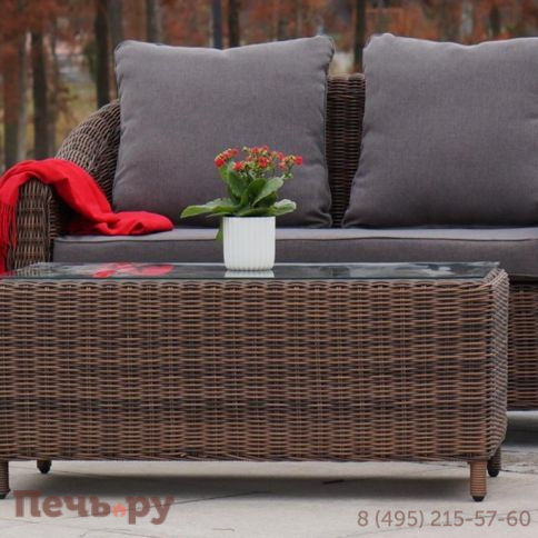 Кон Панна 4SiS столик журнальный из искусственного ротанга, цвет коричневый фото 8