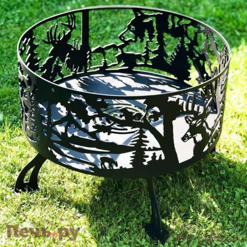 Костровая чаша Искры костра Лес (4мм) фото