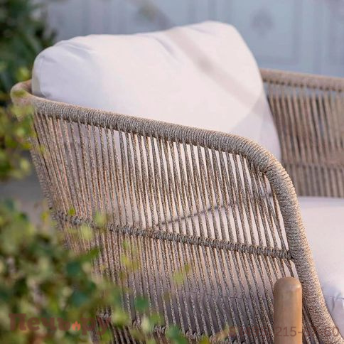 Кресло деревянное плетеное с подушками Tagliamento Talara фото 3