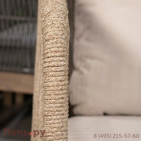 Кресло деревянное плетеное с подушками Tagliamento Talara фото 4