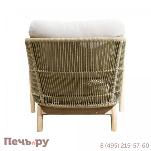 Кресло деревянное плетеное с подушками Tagliamento Talara фото 8