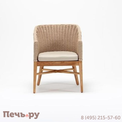 Кресло деревянное плетеное с подушкой Tagliamento Fungo фото