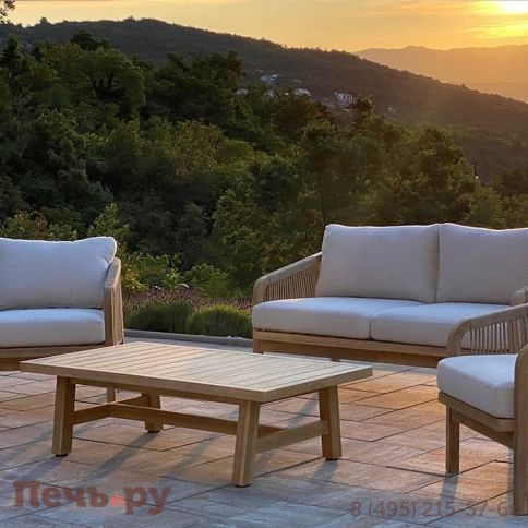 Кресло деревянное с подушками Tagliamento Ravona KD фото 2