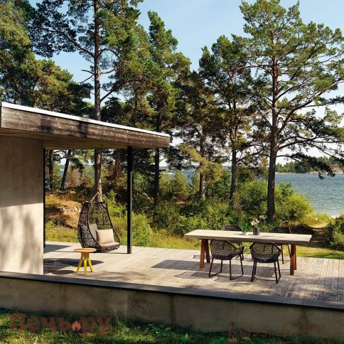 Кресло-качели плетеное Kettal Maia фото 5