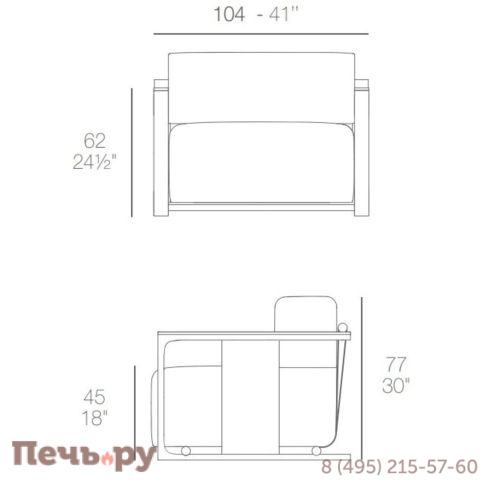 Кресло лаунж мягкое Vondom Tulum фото 4