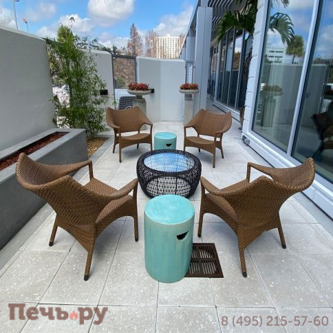 Кресло лаунж плетеное Janus et Cie Amari JNS/736-10-111/P фото 7