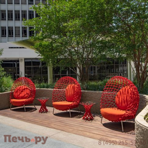 Кресло лаунж плетеное с подушками Janus et Cie Dragnet фото 8