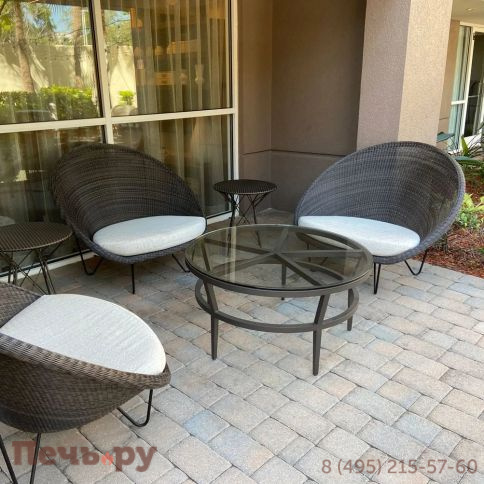 Кресло лаунж плетеное с подушками Janus et Cie Gigi II JNS/776-36-111/M-C-CUS фото 3