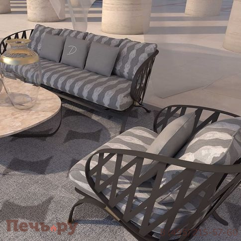 Кресло металлическое с подушками DFN Sunrise DFN/72220 фото 2