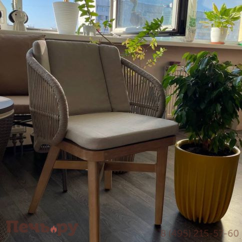 Кресло обеденное деревянное с подушками Tagliamento Mali фото 2