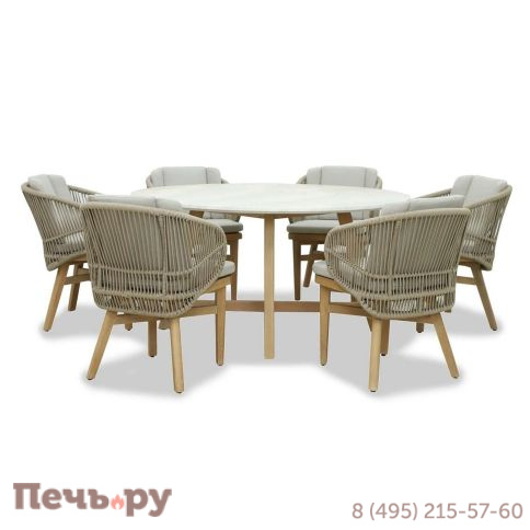 Кресло обеденное деревянное с подушками Tagliamento Mali фото 3