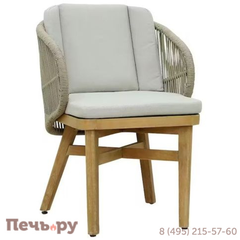 Кресло обеденное деревянное с подушками Tagliamento Mali фото