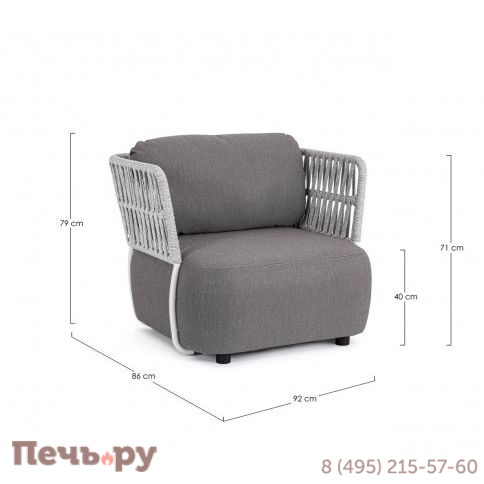 Кресло плетеное с подушками Garden Relax Palmer фото 10