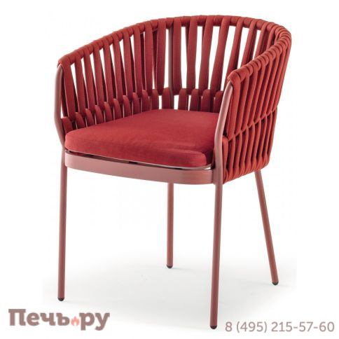 Кресло плетеное с подушкой Grattoni Soho фото