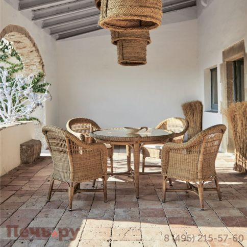 Кресло плетеное с подушкой Point Alga Armchair фото 7