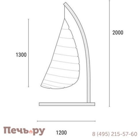 Кресло подвесное плетеное с подушкой ReeHouse Yalo фото 2